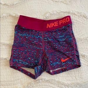 Girls Nike Pro shorts